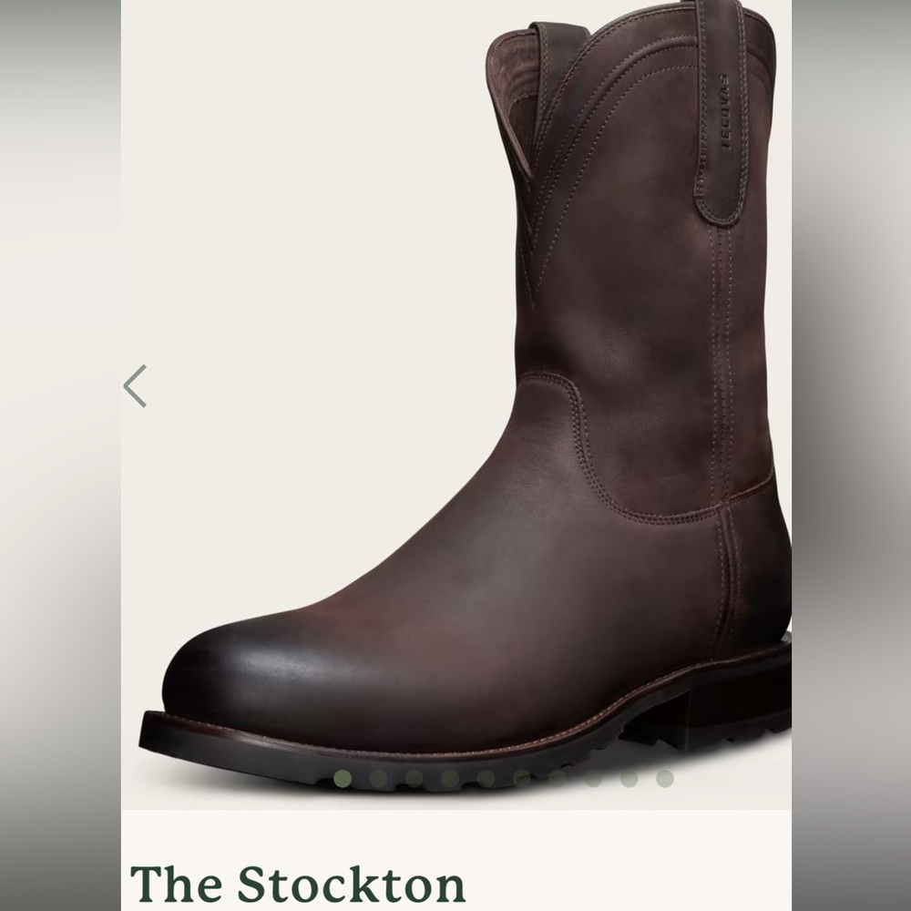 Tecovas Stockton Umber Bovine Ranch Roper size 10D
